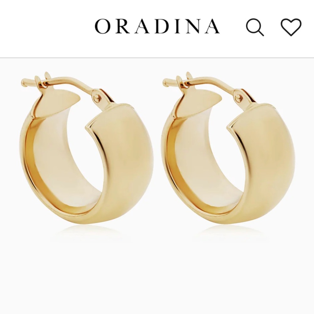 Oradina High Society Hoops 14K Yellow Gold MADE IN ITALY